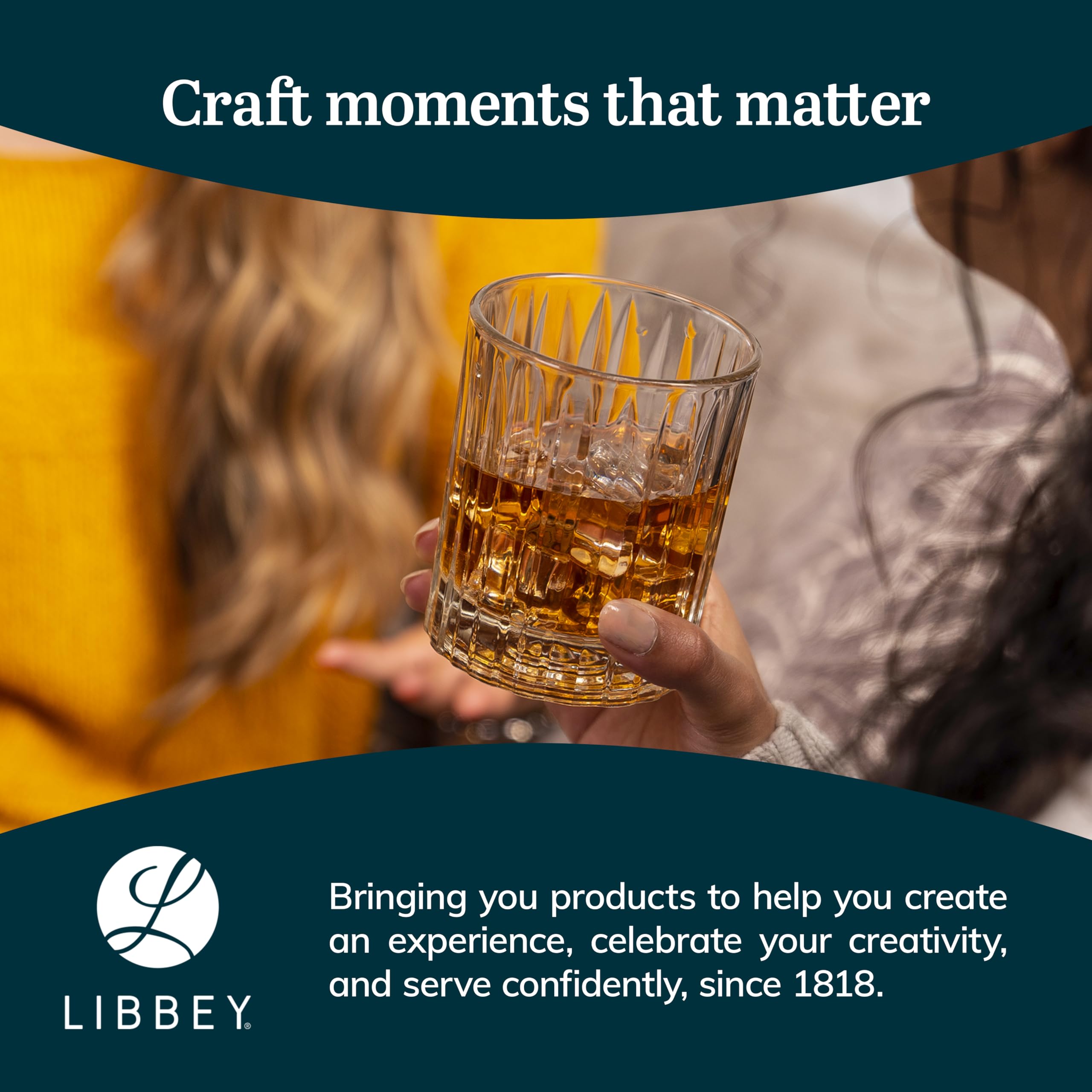 Libbey Flashback Double Old Fashioned Glasses - Set of 4