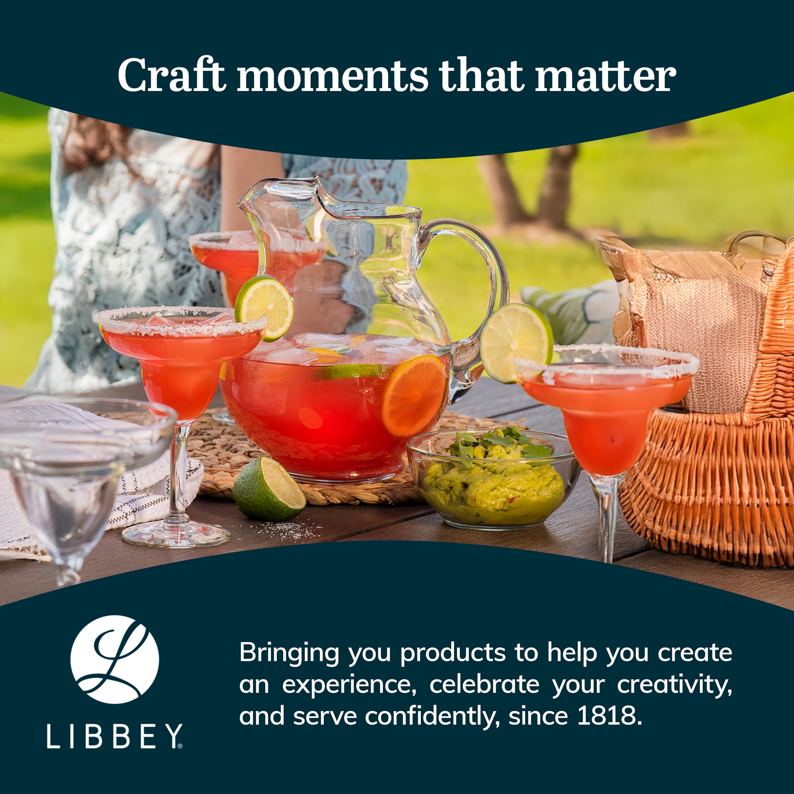 Libbey Acapulco Large Glass Pitcher Set of 2