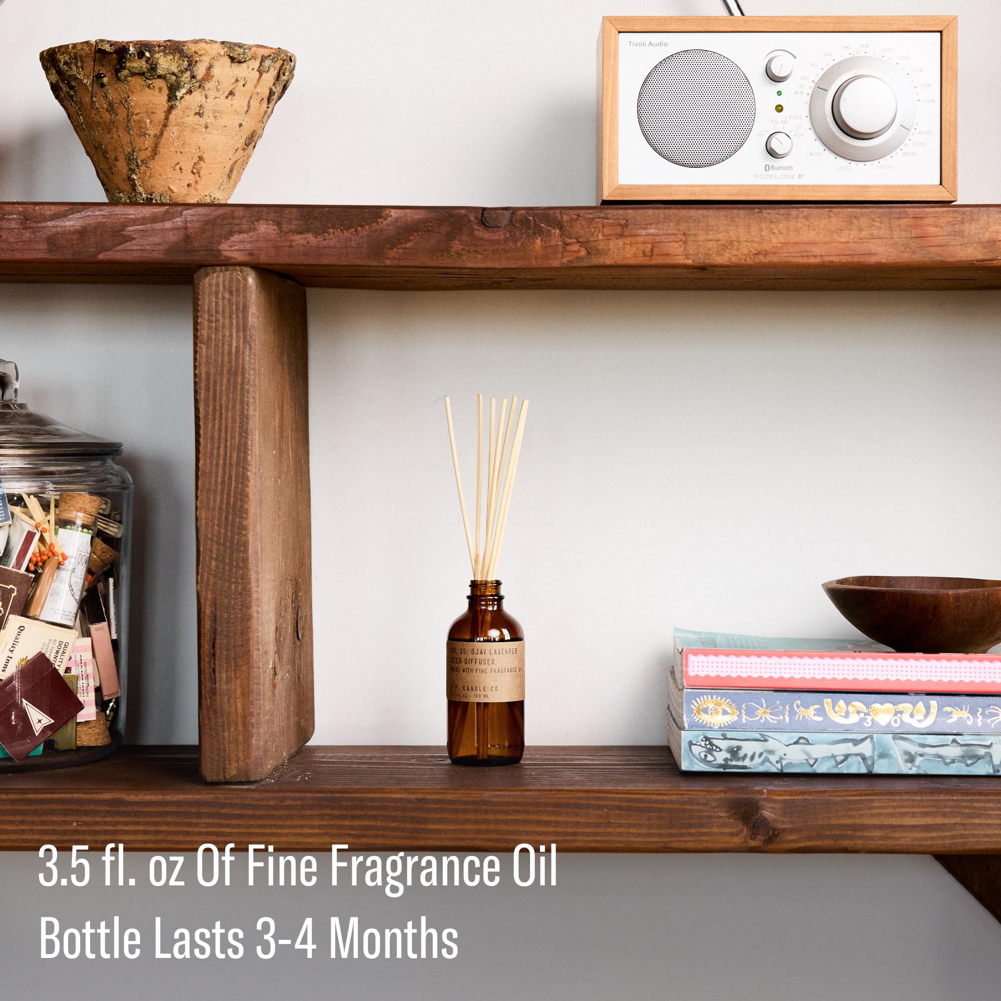 P.F. Candle Co. Ojai Lavender Classic Scented Rattan Reed Diffuser