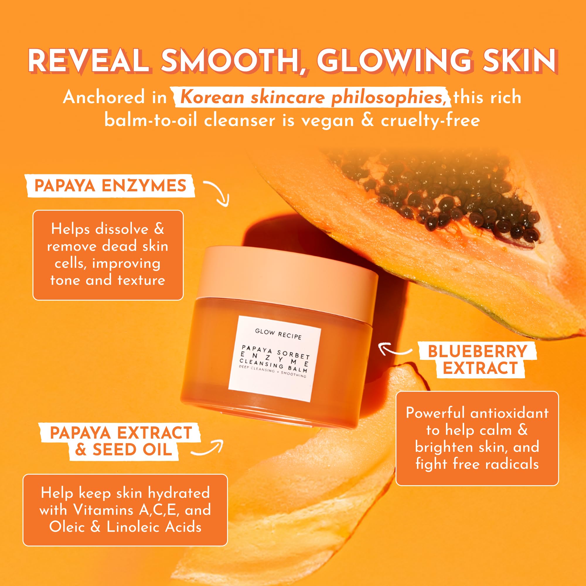 Glow Recipe Papaya Enzyme Cleansing Balm Makeup Remover