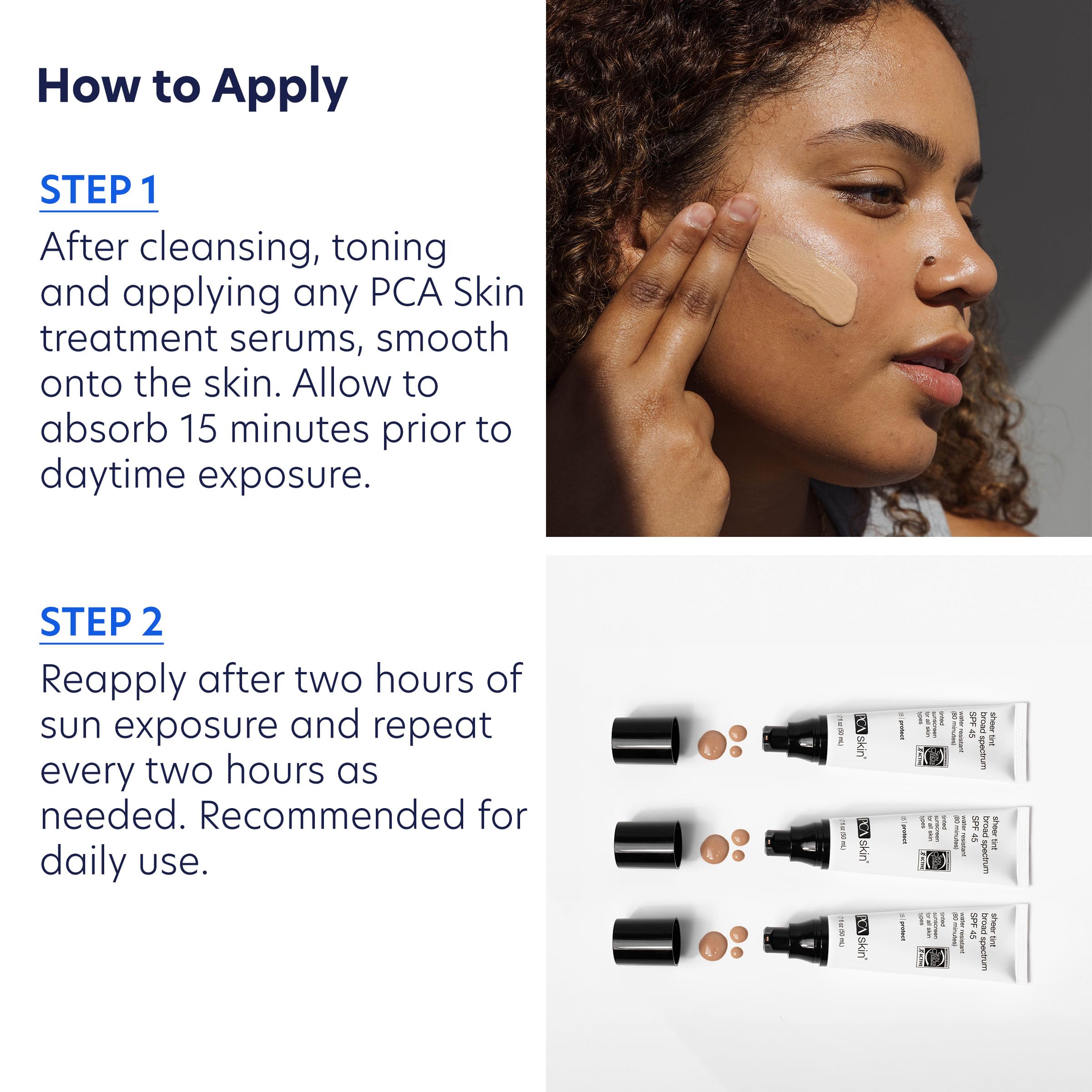 PCA SKIN Sheer Tinted Sunscreen, SPF 45