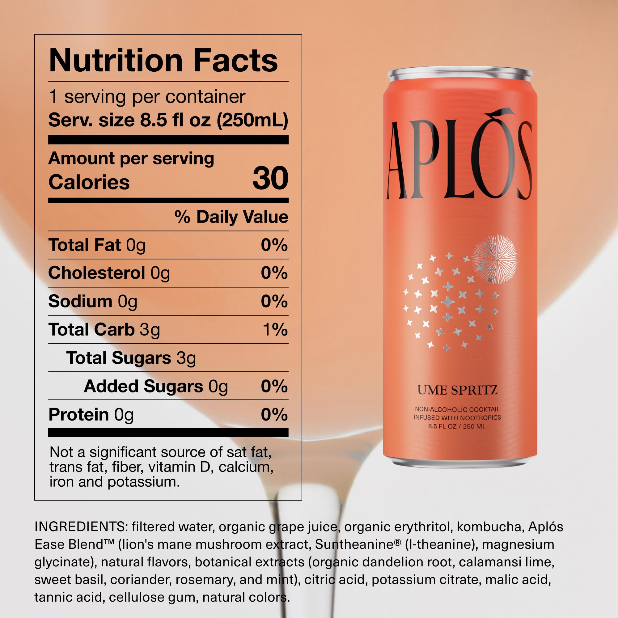 Aplós Canned Ume Spritz Cocktail