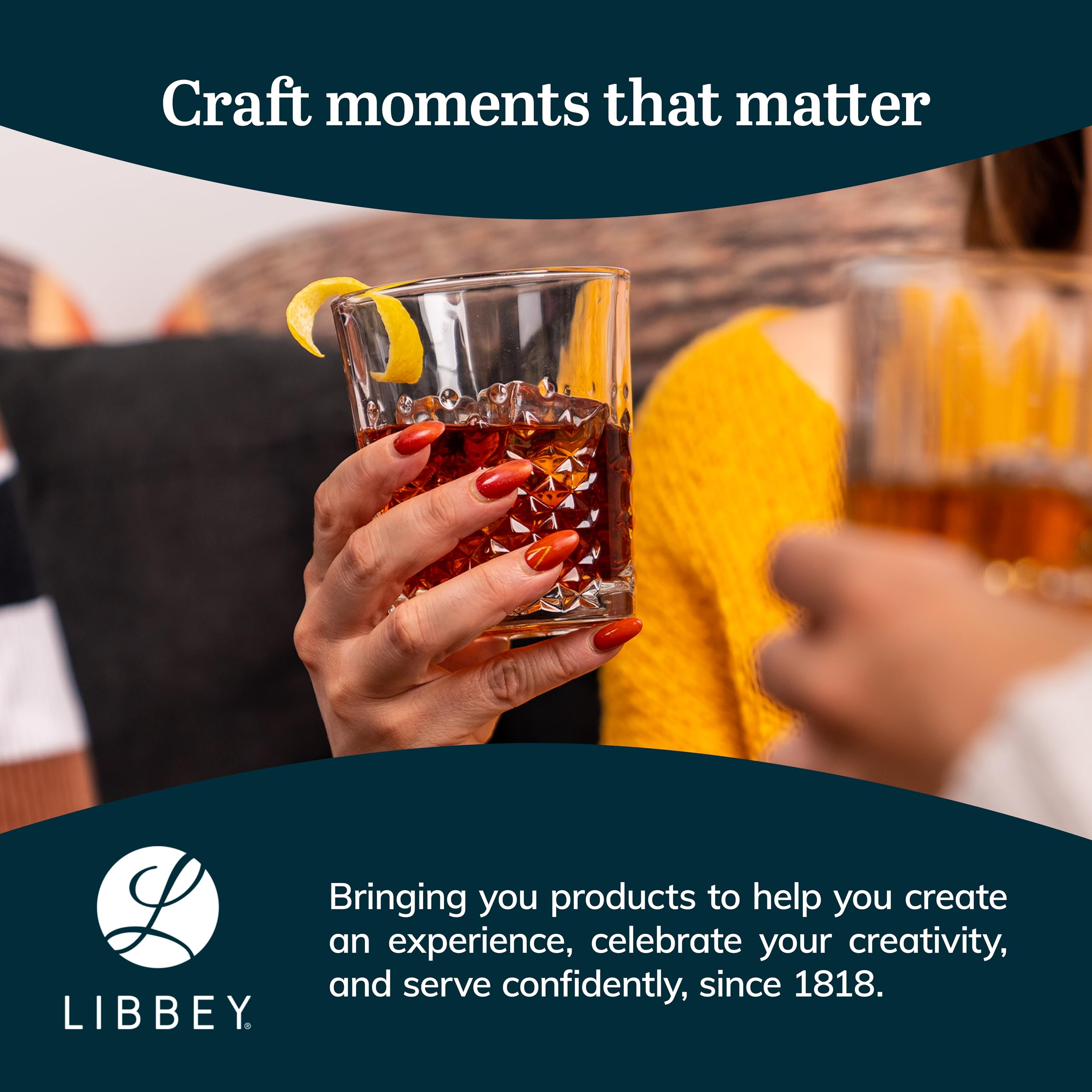 Libbey Carats Double Old Fashioned Glasses - Set of 4