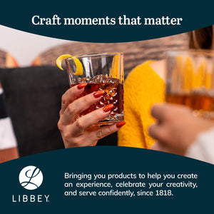 Libbey Carats Double Old Fashioned Glasses - Set of 4