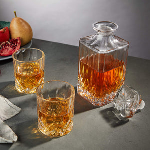 Viski Admiral 3-Piece Whiskey Decanter Set with Glasses