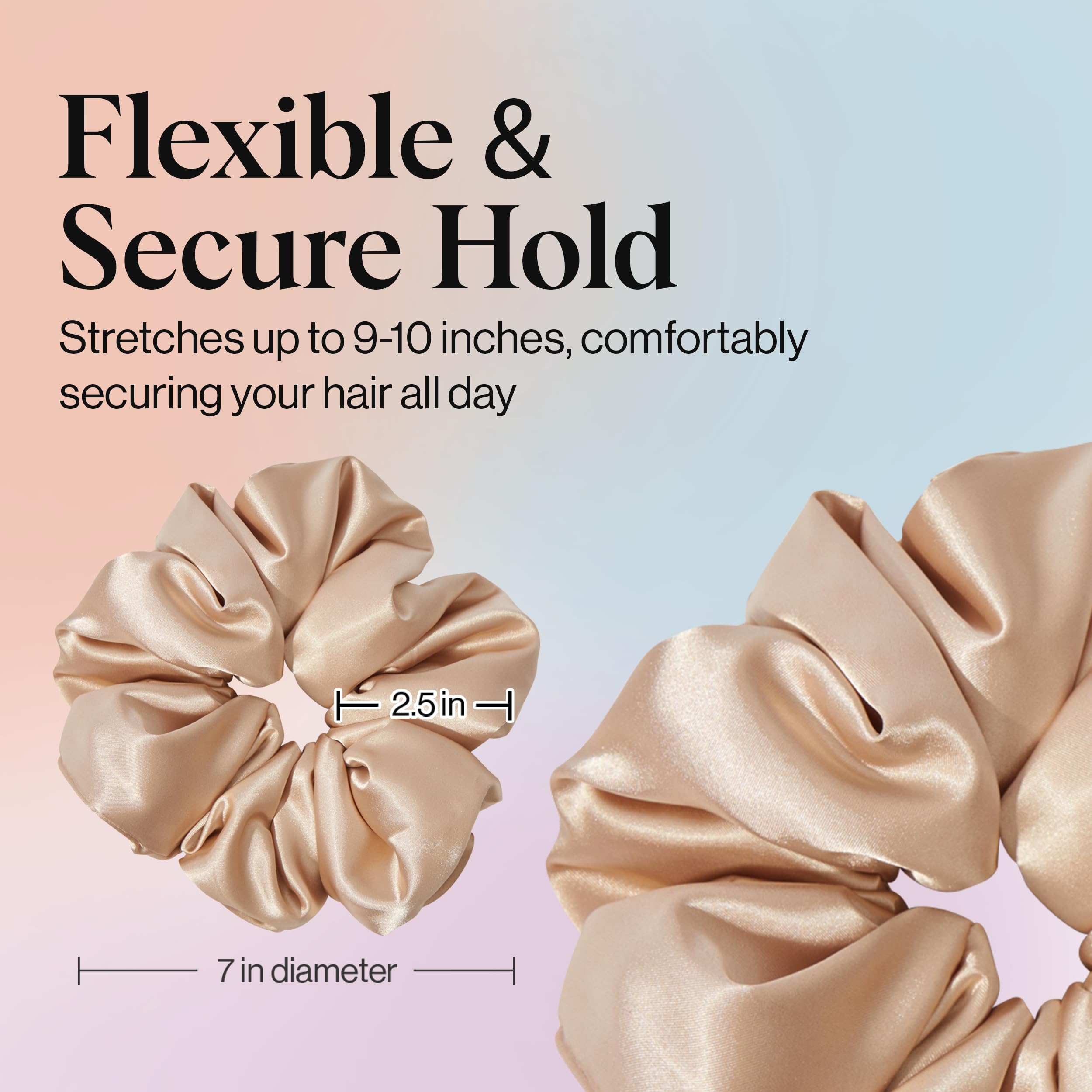 Kitsch Satin Scrunchies For Women - Softer Than Silk Scrunchies