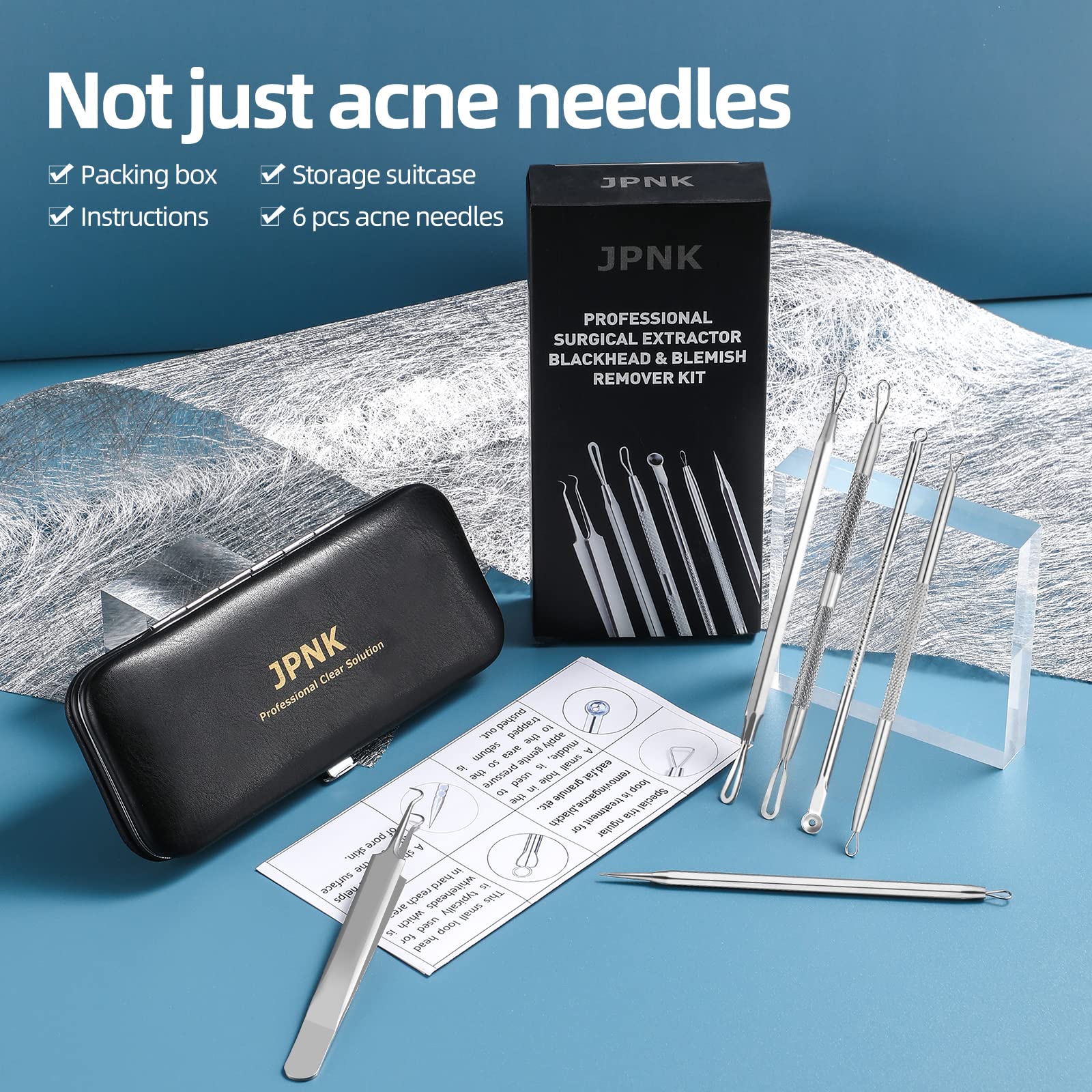 JPNK Blackhead Remover Tool Comedones Extractor Acne Removal Kit
