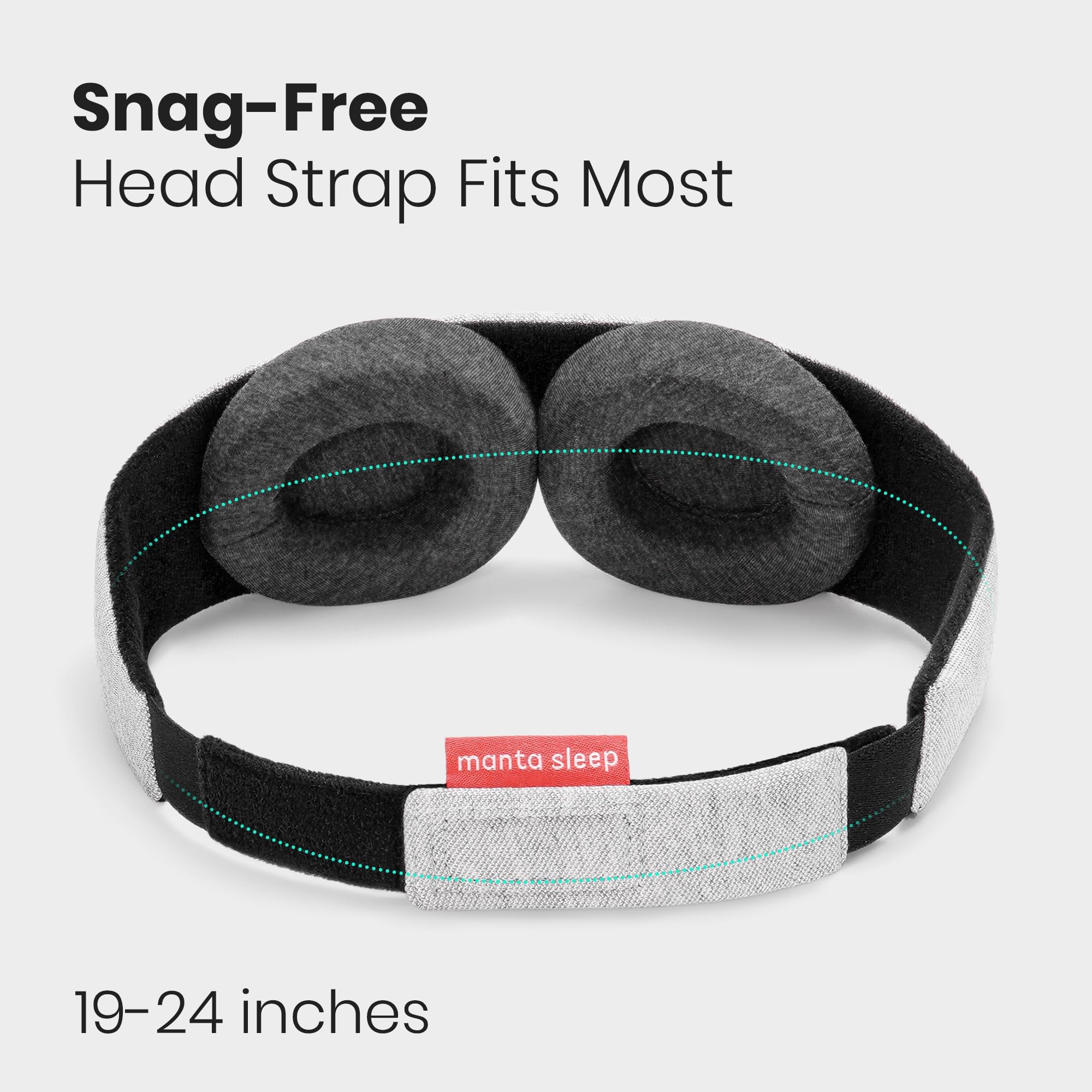 Manta Sleep Mask - 100% Light Blocking, Adjustable Sleeping Mask