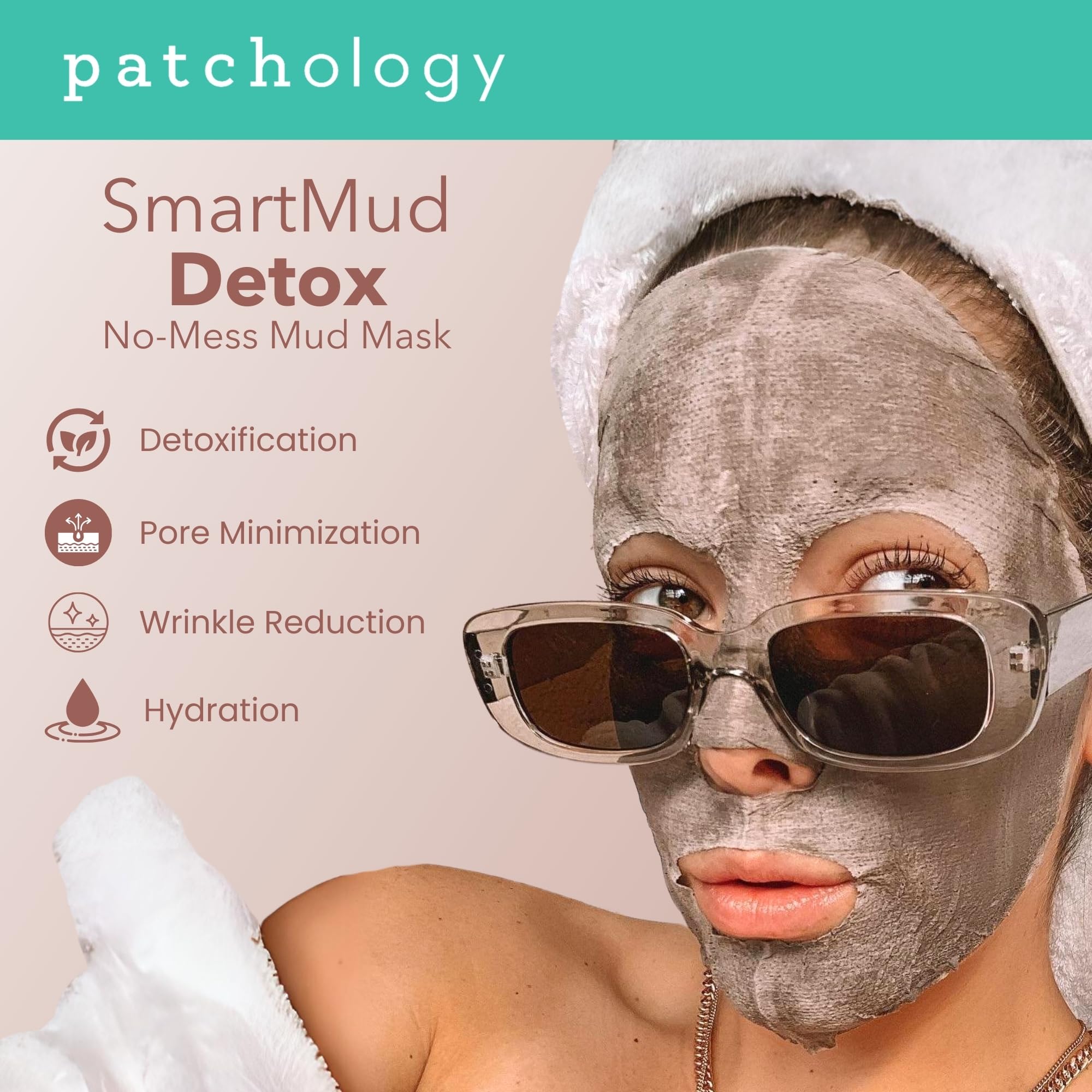 Patchology SmartMud Detox No-Mess Mud Facial Sheet Mask