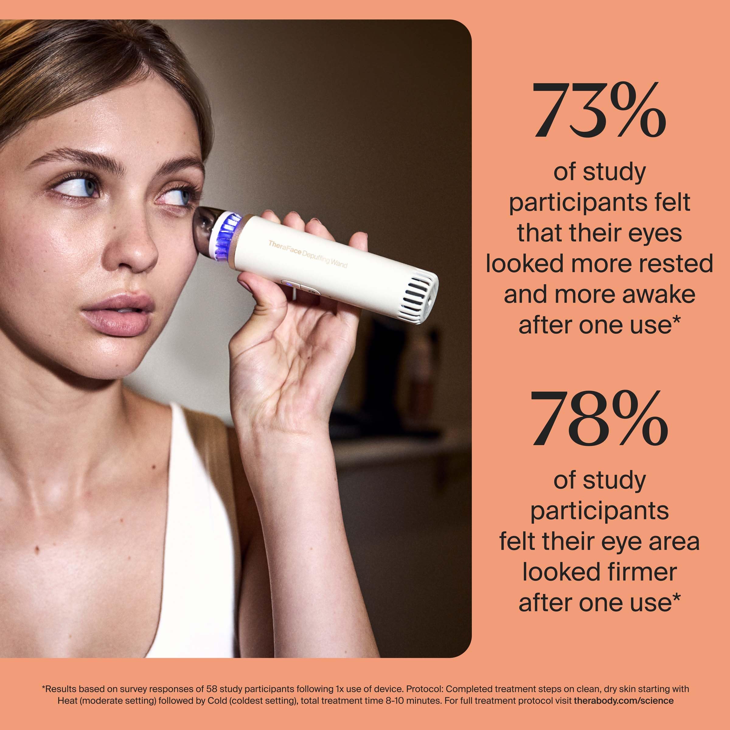 Therabody TheraFace Depuffing Wand – Cold and Heat Skincare Treatment