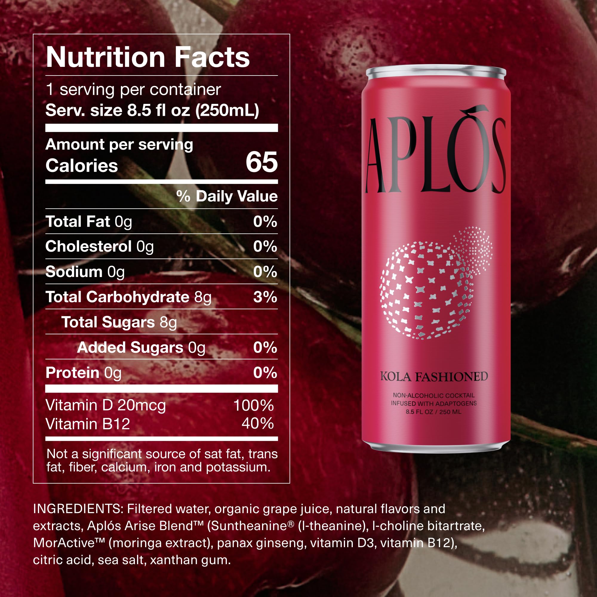 Aplós Arise Canned Kola Fashioned Non-Alcoholic Cocktail