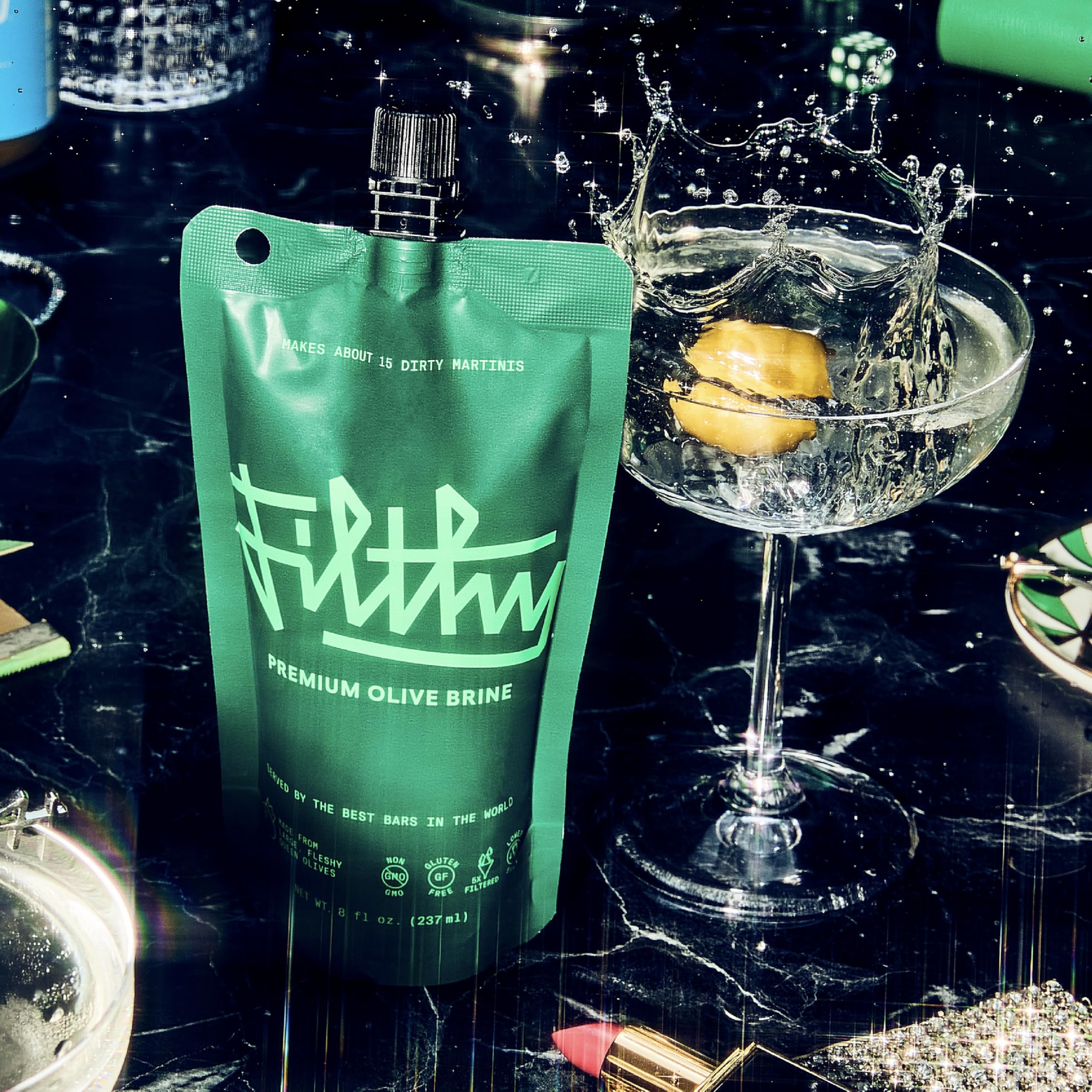 Filthy Olive Brine, Premium Cocktail Mixer