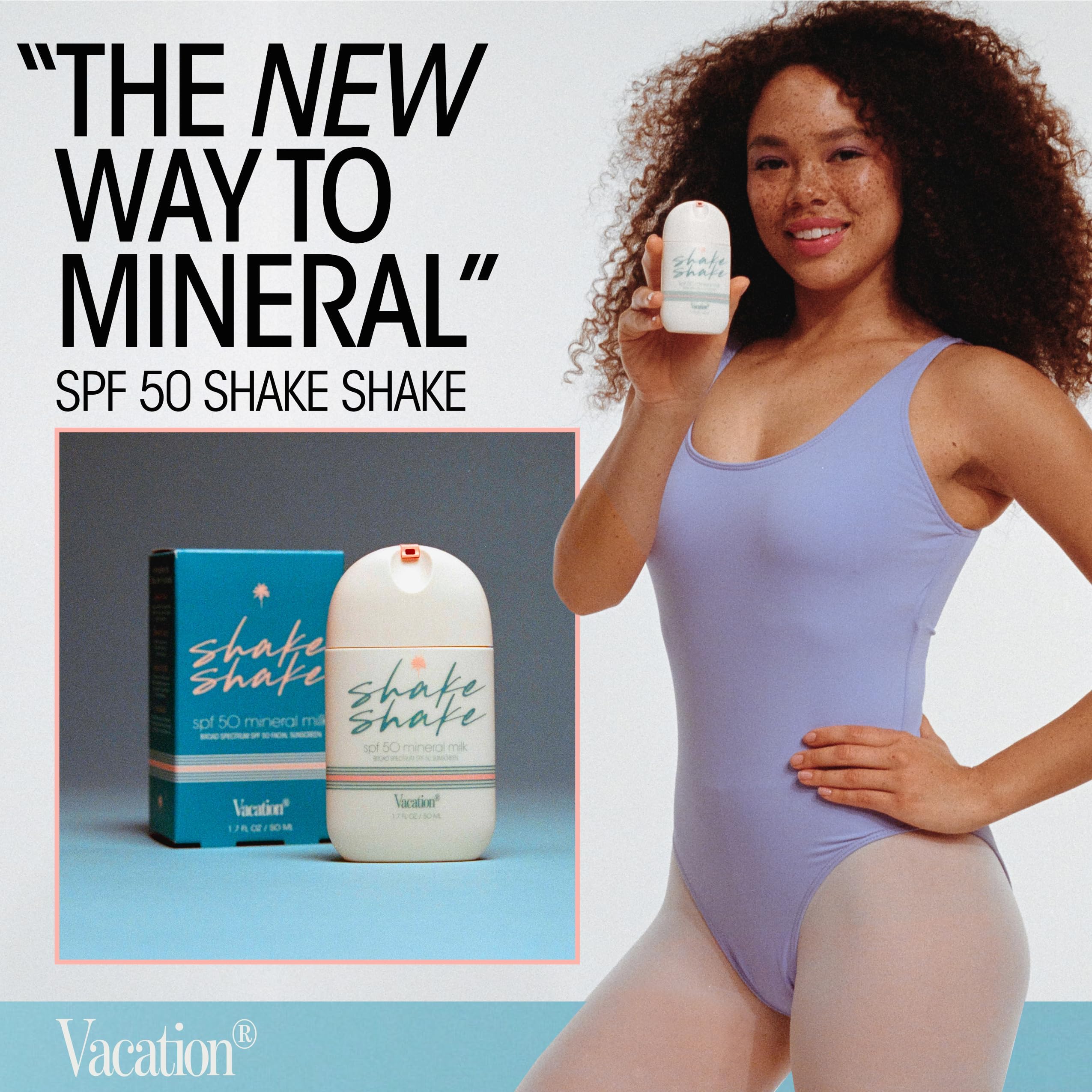 Vacation Shake Shake SPF 50 Mineral Milk Face Sunscreen
