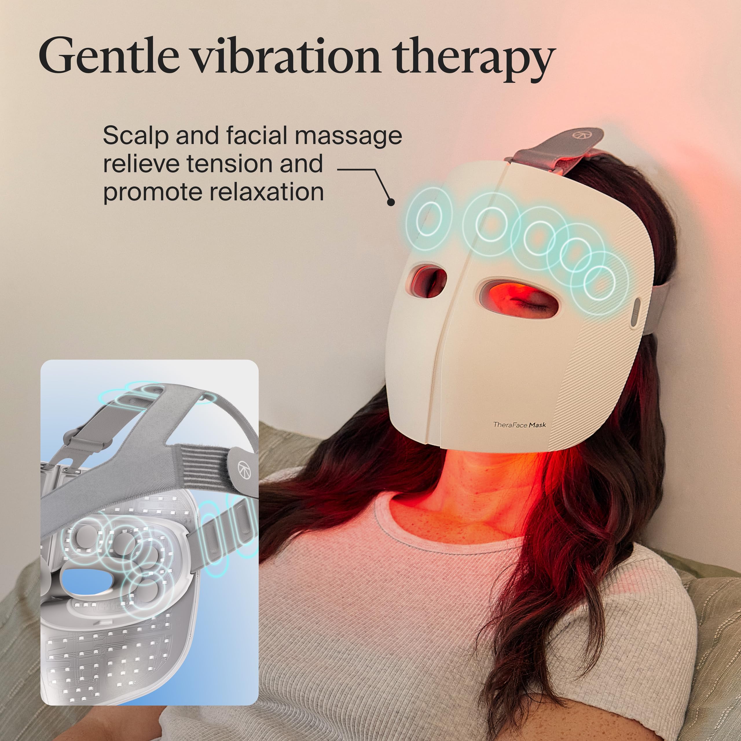 TheraFace Mask LED Light Therapy Skin Care Face Mask with Vibrating Massage