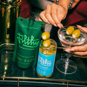 Filthy Blue Cheese Stuffed Olives, Premium Cocktail Garnish