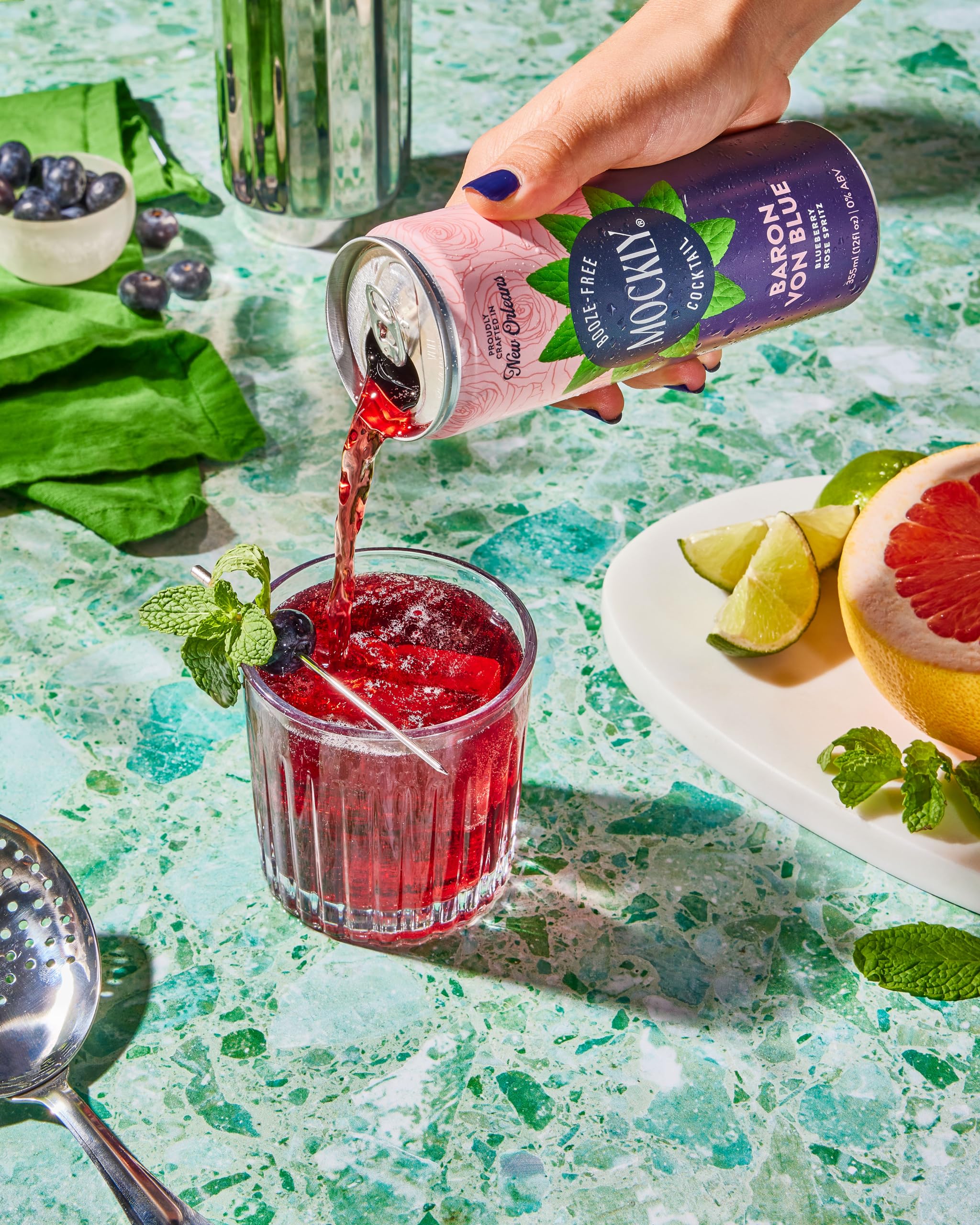 Mockly Booze-Free Cocktail Baron von Blue 12 Pack