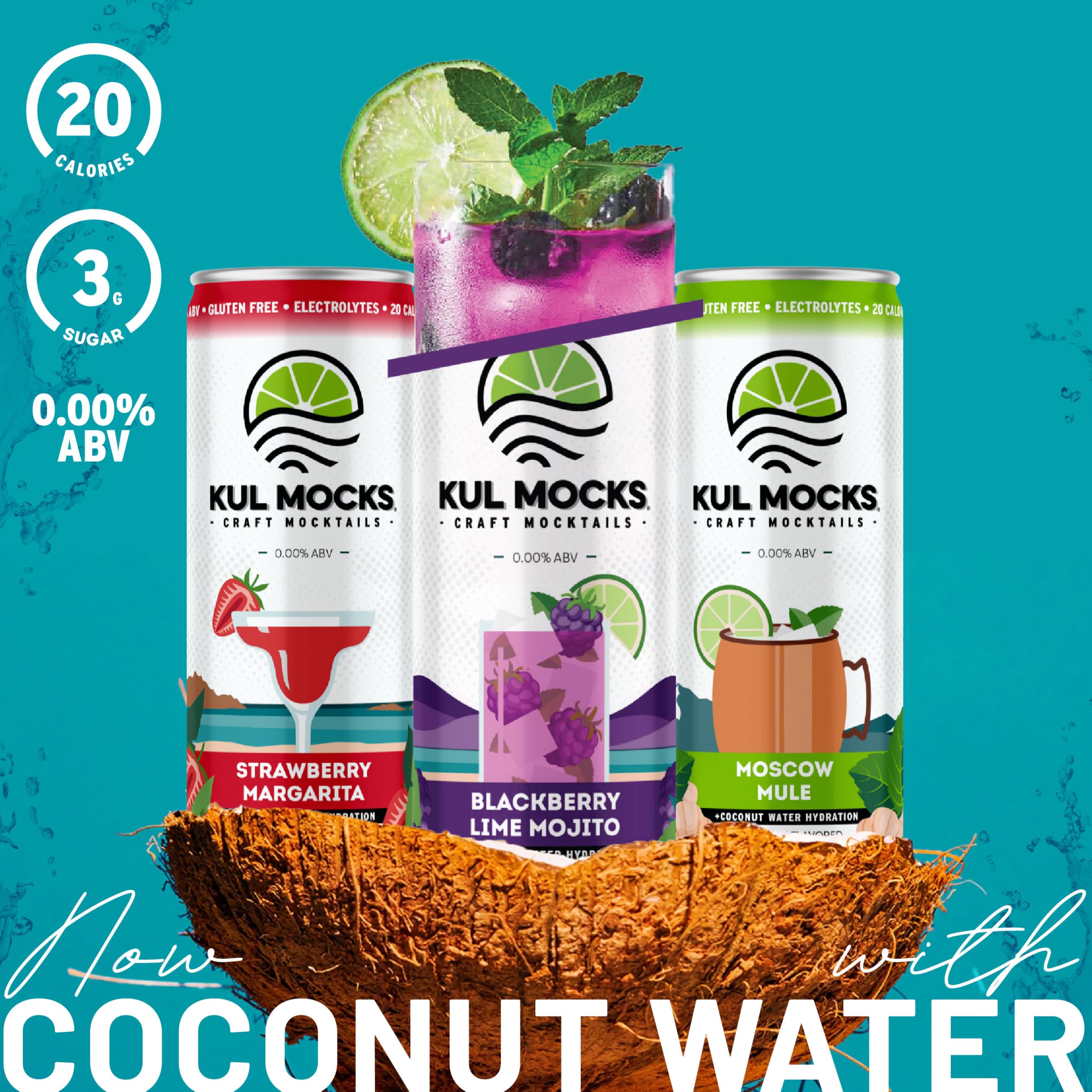 KUL MOCKS Non-Alcoholic Mocktails | Party Box Variety Pack