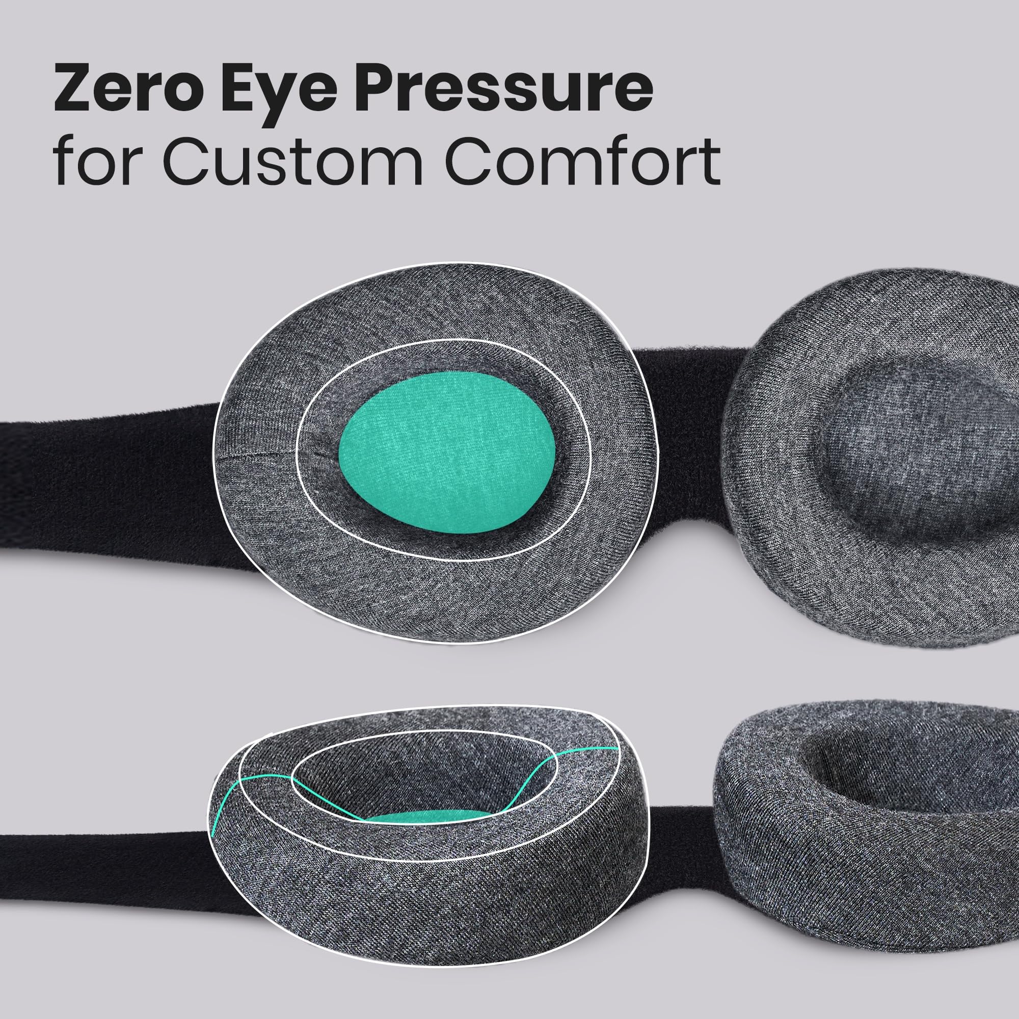 Manta Sleep Mask - 100% Light Blocking, Adjustable Sleeping Mask