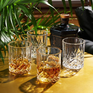 Viski Admiral Crystal Whiskey Tumbler Set of 4